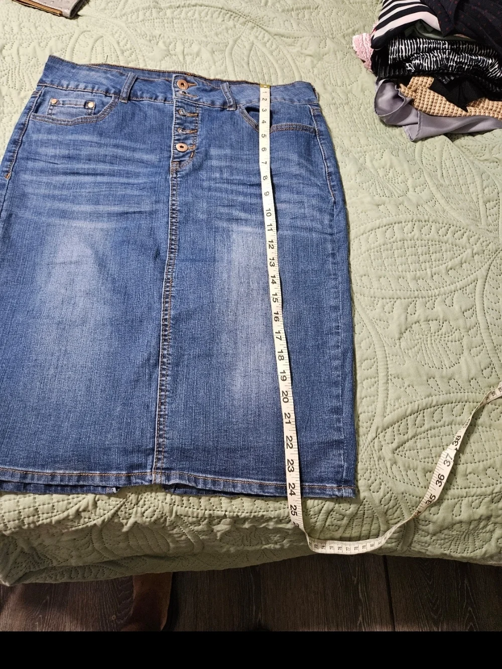 !it jeans Blue Denim Button-Front Pencil Skirt - Picture 4 of 6